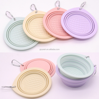 Bols pliables en silicone pour chien, bols de voyage portables pour animaux de compagnie pour la marche, la randonnée, le camping