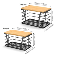 Vente chaude Étagère de rangement empilable pour cuisine Étagère de rangement murale multifonctionnelle pour sacs poubelle dans l'armoire