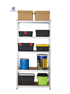 Sistema de Estanterías de Acero Resistente sin Pernos, 5 Niveles Ajustables, Estanterías de MDF para Garaje, con Recubrimiento en Polvo para Almacenamiento de Cartones - Product Image 4