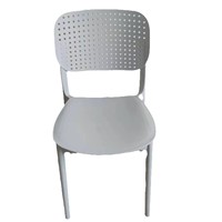 Chaise de salle à manger monobloc en polypropylène empilable, de luxe, moderne, épaissie, style nordique minimaliste, avec dossier, écologique, pour la maison et l'hôtel