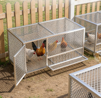 Grand enclos à volailles en grillage crypté anti-loutre pour poulets et pigeons, utilisation intérieure et extérieure, élevage en arrière-cour