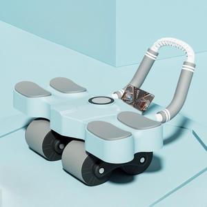 Rouleau abdominal silencieux à 4 roues avec support pour téléphone et genouillère, entraîneur de gainage pour entraînement à domicile - Product Image 4
