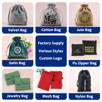 Bolsas de Terciopelo de Lujo al por Mayor con Cordón, Bolsitas para Joyería con Logotipo Personalizado, Bolsas Protectoras para Pulseras, Collares y Regalos