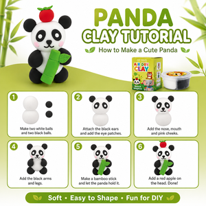 Kit de Pâte à Modeler à Séchage à l'Air Thème Royaume Animalier en Gros, 6 Pots Bicolores, 3 Outils, Autocollant de Couvercle Personnalisé OEM, Marque Privée - Product Image 3