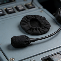 Adaptateur de microphone pour casque d'aviation RayTalk, housse de protection en silicone, pare-poussière respirant noir, personnalisable (moule privé)
