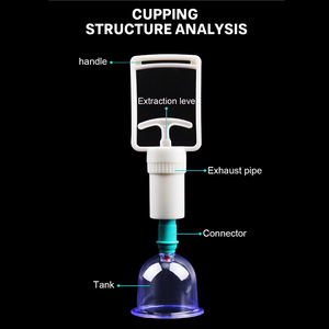 Kit de Masaje con Ventosas para la Espalda, 6 Ventosas, con Bomba de Vacío, Masaje Corporal, Anticelulitis - Product Image 4