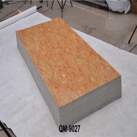 Feuille de plastique de haute qualité Pvc noir or Faux marbre pour la décoration murale