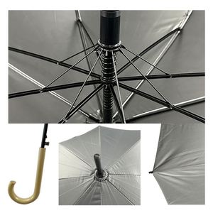 Parapluie de voyage droit en bois à long manche, anti-UV UPF 50+, style délicat et élégant - Product Image 4