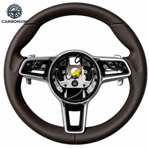 Volante Deportivo para Porsche Panamera/Cayenne/Macan/718/Boxster/Cayman 996/911/981/958/991 - Todo en Cuero Negro - Product Image 1