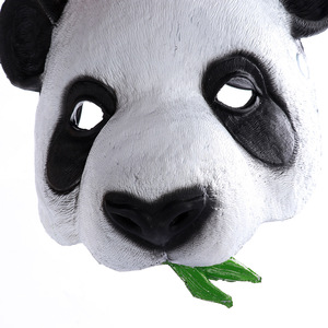 Customized Halloween Carnival Party Props Role Cosplay PU Foam Half Face Dance Funny <strong>Panda</strong> <strong>Mask</strong> - Product Image 5