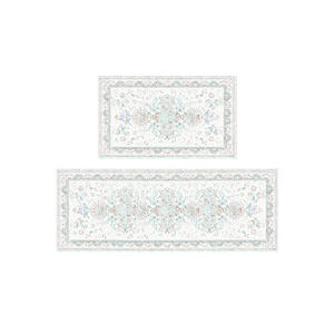 Alfombra de cocina de Pvc grueso, rectangular, antideslizante, impermeable, con patrón floral, soporte antifatiga para uso doméstico - Product Image 5