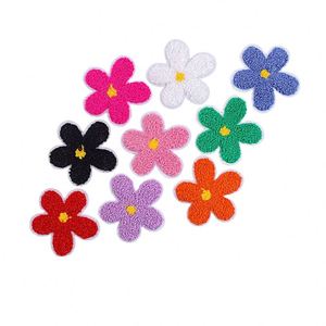 Factory Sale Iron on 5cm/8cm Colorful Embroidered Chenille Flower Patches - Product Image 1