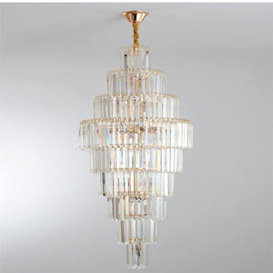 Zeal Lighting Modern Long Staircase Lámpara colgante Villa Lobby Lámpara colgante de cristal grande - Product Image 6