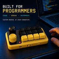 Teclado Inalámbrico SIKAI de 12 Teclas con Doble Perilla, Teclado Macro Programable RGB 2.4G USB-C con Panel de Control de Atajos para Edición y Oficina