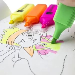 Mehrfarbige Wachs pille Mini Highlight ers Stick für die Schule Highlight Crayon Highlighter Marker Pen Set