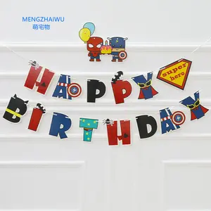 Decorazione per compleanno bambini forniture per feste per bambini decor cartoon COOL boys happy birthday banner