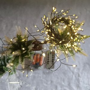 Décoration de Noël à piles, guirlande lumineuse verte, lumières de feux d'artifice, éclairage paysager étanche, lampe de feux d'artifice 200 LED pour cadeau de Noël - Product Image 3