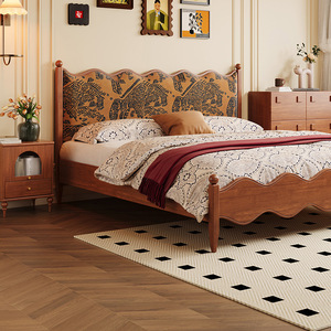Vente en gros d'un <span class=keywords><strong>lit</strong></span> nordique à la française en bois massif mobilier <span class=keywords><strong>de</strong></span> chambre à coucher cadre <span class=keywords><strong>de</strong></span> <span class=keywords><strong>lit</strong></span> simple King Queen Size tissu moderne ensemble <span class=keywords><strong>de</strong></span> <span class=keywords><strong>lit</strong></span> double - Product Image 6