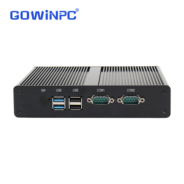 GOWINPC K34 Industrial Mini PC Dual COM Dual Display | 4x USB 3.0 Dual LAN Windows 10 SSD+HDD for Reliable Automation Machine