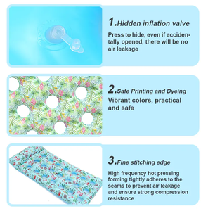 แผ่นรองนอนเป่าลมลายดอกไม้พร้อมรูระบายอากาศสำหรับผู้ใหญ่ - Product Image 3