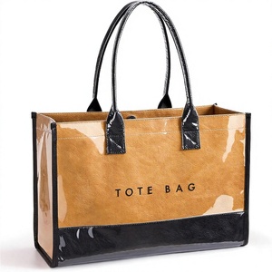 <strong>KALIDI</strong> PVC Solid Pattern Tote <strong>Bag</strong> for Women Large Work Handbag Jelly Purse Hand Wash Only - Product Image 1