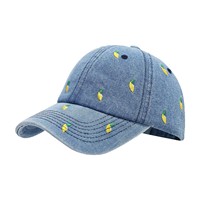 Gorra de Vaquero Landfond, Gorra de Béisbol de 6 Paneles de Mezclilla Bordada con Mango, Nueva, Moderna, para Mujer, Comercio Electrónico Transfronterizo