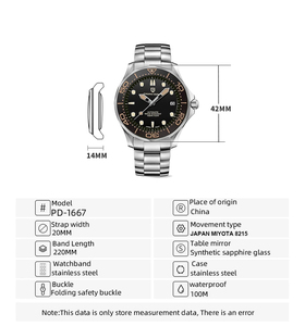 Montres mécaniques pour hommes PAGANI DESIGN 1667 <span class=keywords><strong>Commander</strong></span> <span class=keywords><strong>007</strong></span>, montres automatiques de luxe de marque haut de gamme 2026, montre de sport étanche 100 m, Relogio - Product Image 2