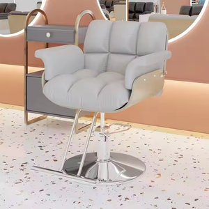 Silla de oficina ejecutiva de alto confort, silla de peluquero giratoria moderna con marco de hierro de Material PU ajustable para muebles de salón - Product Image 4