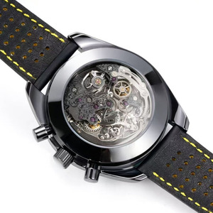 Reloj de Pulsera Deportivo Multifuncional Elegante de Alta Gama para Hombre con Caja de Cerámica de Tres Ojos, Cronógrafo y Taquímetro - Product Image 3