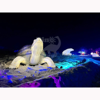 Fête du Festival des Dinosaures, modèle d'animal gonflable géant de 1 m, 2 m, 3 m, dessin animé de gorille, bâche en PVC, tissu Oxford, conception 3D gratuite, publicité