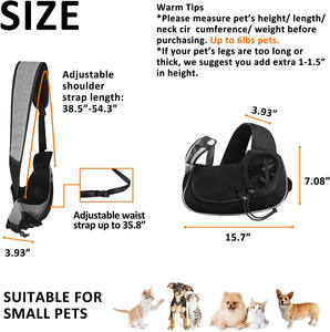 Muestra Gratis, Transportín para Mascotas de Gran Capacidad, Bolsa de Viaje para Perros y Gatos, Transportín Tipo Sling, Bolsa de Viaje para Mascotas, Asiento de Coche para Mascotas, Transportín para Consola de Coche - Product Image 3