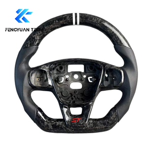 พวงมาลัยคาร์บอนไฟเบอร์ฟอร์จพื้นแบนออกแบบได้ตามต้องการสำหรับ <span class=keywords><strong>Ford</strong></span> Fiesta EcoSport <span class=keywords><strong>Mk7</strong></span> <span class=keywords><strong>Mk7</strong></span>.5 ST 180 Mk6 Mk8 Mk5 2013 2014 2006 - Product Image 3