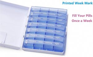 Boîte à pilules portable en plastique avec compartiments carrés pour 7 jours, personnalisable - Product Image 4