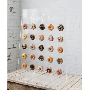 Estantes de exhibición para almacenamiento de rosquillas acrílicas, transparentes y personalizados
