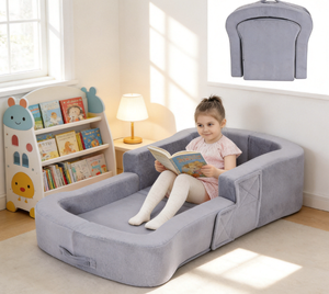 <span class=keywords><strong>Valise</strong></span> de voyage 2-en-1 certifiée CE pour tout-petits, convertible en canapé de jeu pliable en mousse pour enfants, emballage sous vide pour économiser sur les frais de transport - Product Image 4