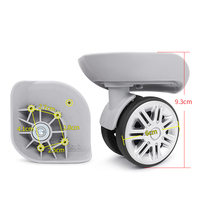 Roues de remplacement pour valises à roulettes 60 mm 55 mm double roue pivotante à 360 degrés pour valises swiss Polo