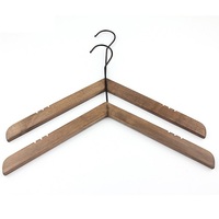 LM2501 Cintres en bois à crochets longs pour magasin de vêtements simple et personnalisé