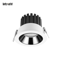 Plafonnier LED COB encastré à design modulaire IP65 avec grille en nid d'abeille en option, 10W 15W 25W, dimmable