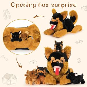 5 uds realista 20 \ "perro pastor alemán gigante animales de peluche suave juguetes de peluche niños <span class=keywords><strong>niñas</strong></span> niños cachorro amante - Product Image 4