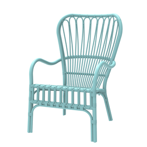 Silla de ratán de plástico apilable, sillón de exterior - Product Image 4