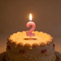 Bougies d'anniversaire colorées en forme de chiffres pour la décoration de gâteaux, idéales pour les fêtes d'enfants et les baby showers