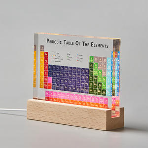 <span class=keywords><strong>Tableau</strong></span> périodique de chimie personnalisé avec des éléments réels à l'intérieur avec impression UV Base LED Étagères d'affichage en acrylique pour les cadeaux d'étudiants - Product Image 4