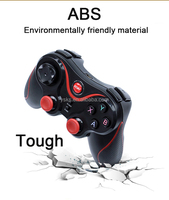 Manette de jeu sans fil Escoson X3 pour téléphones mobiles et tablettes iOS - 2,4 GHz/BT, moteur de vibration, design ergonomique