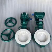 Vanne papillon entièrement revêtue de PTFE résistante à la corrosion PN10-PN16 pour acides et alcalis forts