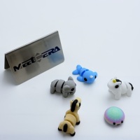 Modèle d'animal miniature en PLA imprimé en 3D en usine, jouet pour animaux de compagnie fait à la main, poupée de dessin animé de Noël, échantillon gratuit pour enfants