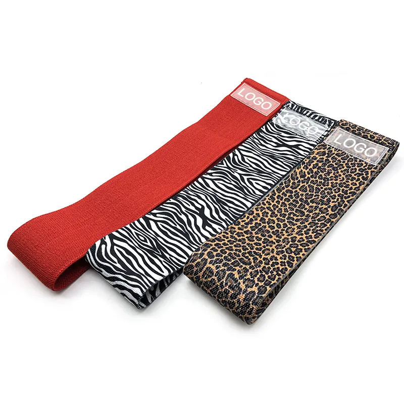 Sports Fitness Band Red Zebra Cheetah Printing Exercise Hip Resistance Band