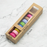 Cajas de Cartón para Macarons de Panadería Modernas y de Lujo al por Mayor, con Ventana Transparente, Laminación Mate, Materiales Reciclados, Cartón Blanco y Marrón