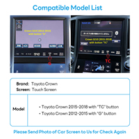 Sans fil Carplay Android Auto Interface Keep Original Control Retrofit Kit pour Toyota Crown S210 214 14-Gen 2012-2018