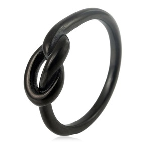 yunnique Men's Gold Bowknot <b>Titanium</b> Steel <b>Ring</b> Geometric Design Fashion Jewelry Gift - Product Image 4