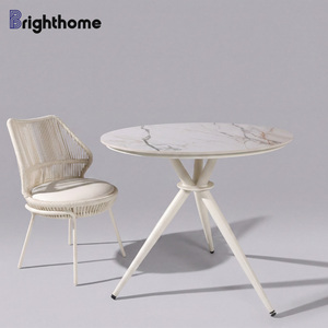 Ensemble de <span class=keywords><strong>table</strong></span> et de chaises de jardin en aluminium moderne pour balcon, terrasse extérieure, restaurant - Product Image 4